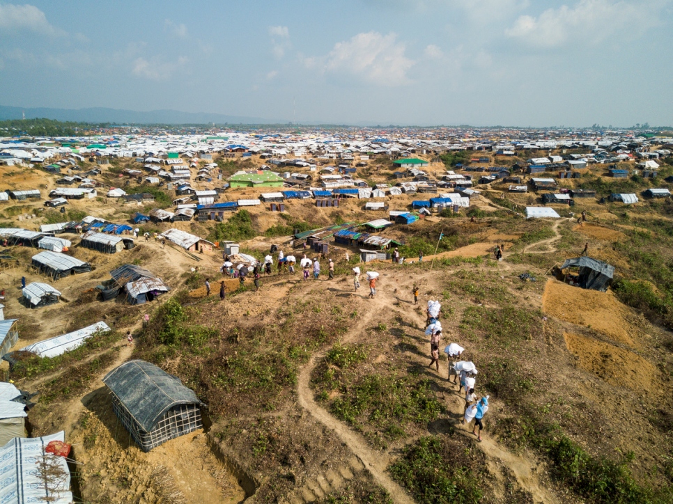  孟加拉国境内的难民营（部分） 图自联合国难民署