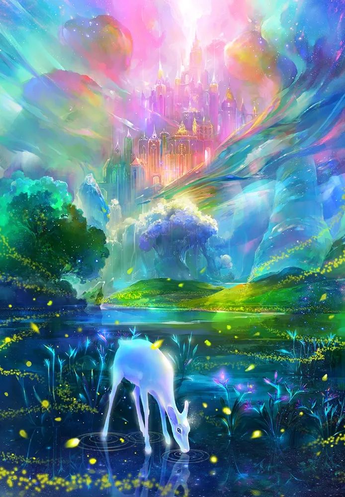 梦幻清新风ps手绘板插画10节课报名啦画出如梦如幻的场景吧