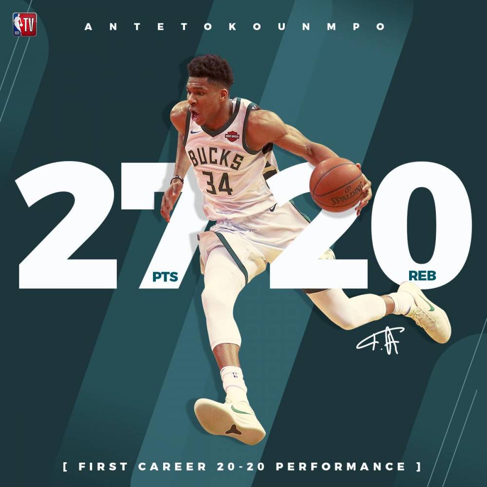 感恩图报勇士客场逆转骑士字母哥收获生涯首个双20