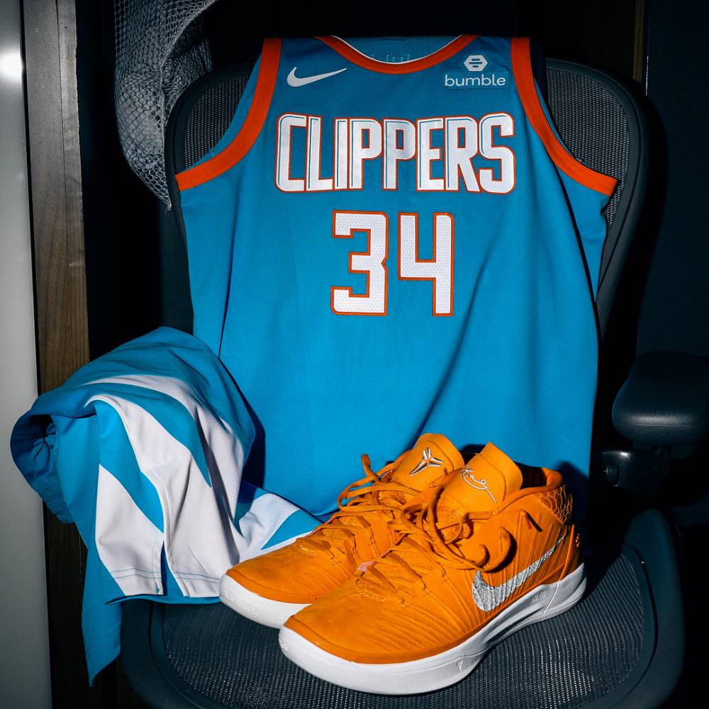 快船可能在3月份剩余主场比赛里都穿淡蓝色城市版球衣