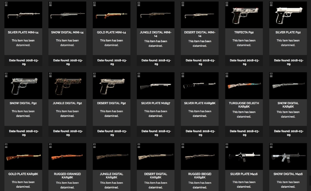 若这些枪械皮肤真会出现在游戏内的话,那这就和《csgo》有点类似了