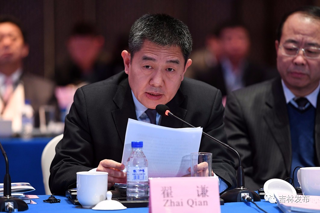 国家商务部欧洲司副司长翟谦在致辞中欢迎北欧各国积极参与"一带一路"