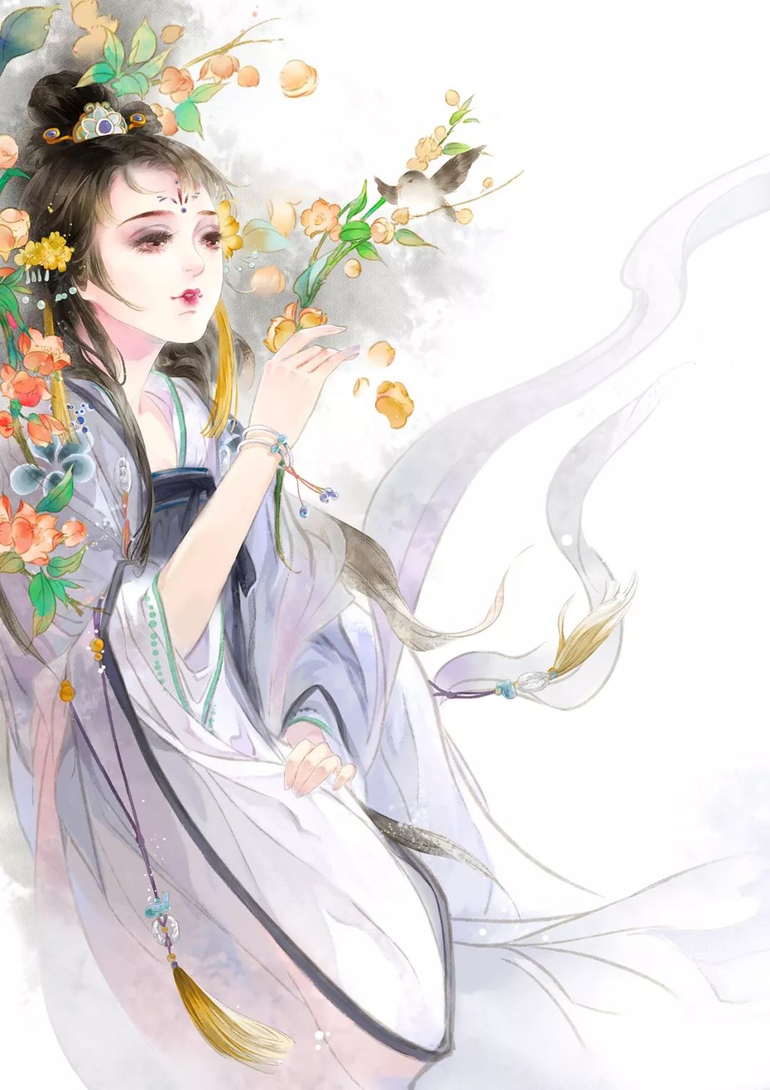 今晚开课古风板绘人物插画10节课报名啦体验绝美古风桃花源