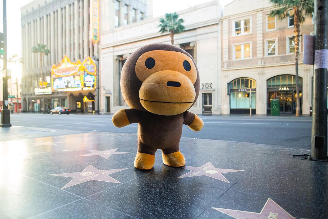 bape la 华丽重开!这只可爱的小猴子已经开始了洛杉矶之旅!