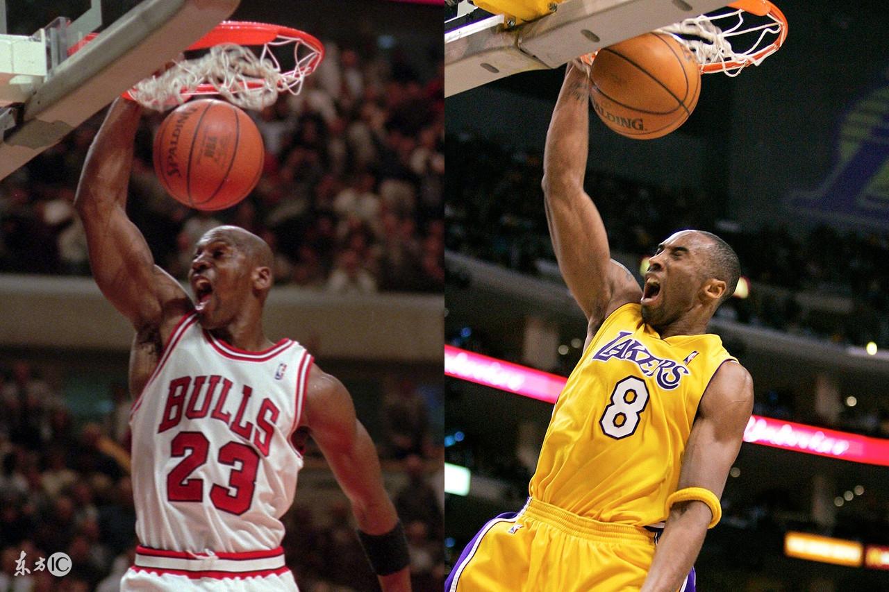 科比(kobe bryant)和乔丹(michael jordan)扣篮.