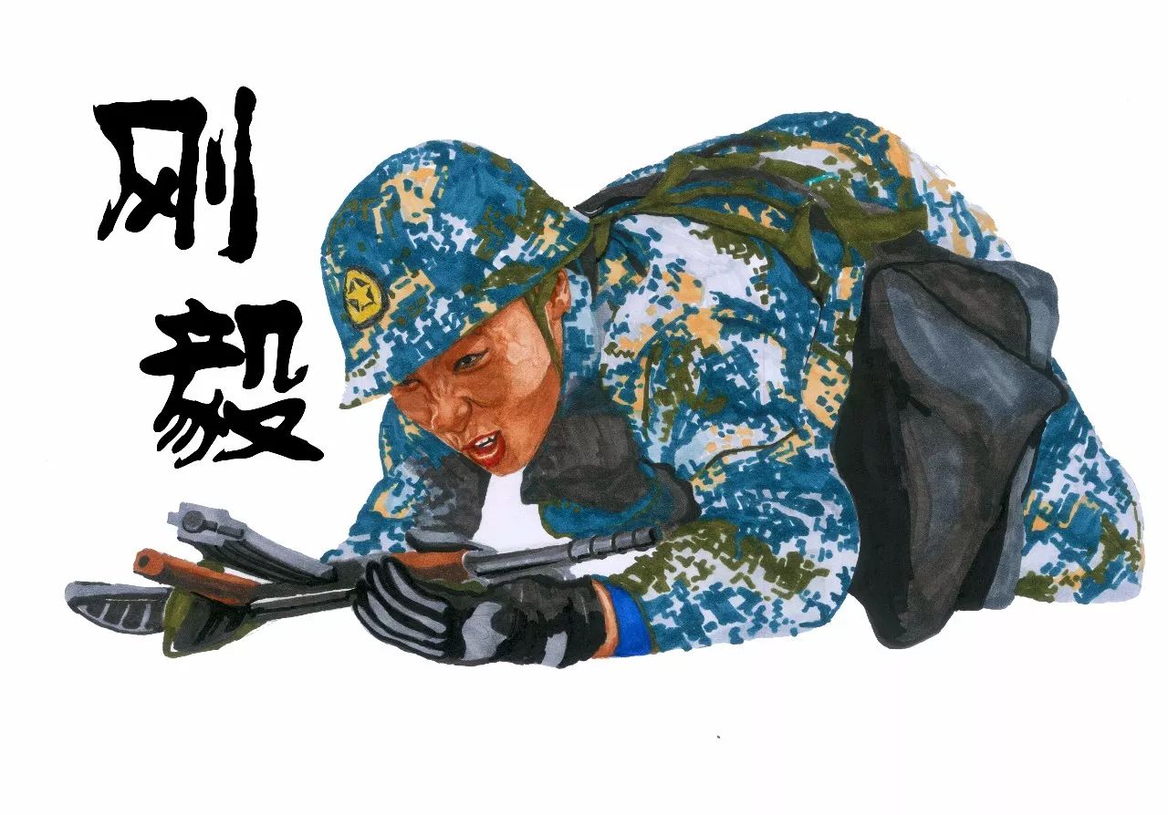 海军小哥哥的手绘酷漫第一张就帅翻了