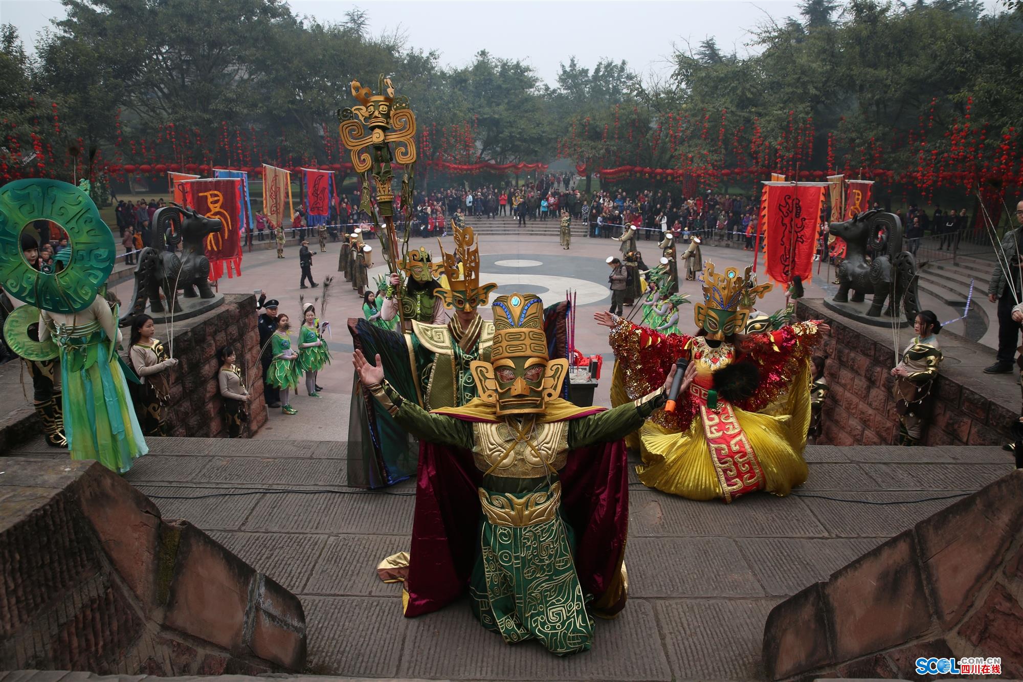 活动以三星堆祭祀与祈福为核心主题,民俗与喜庆为主要元素,已经成为广