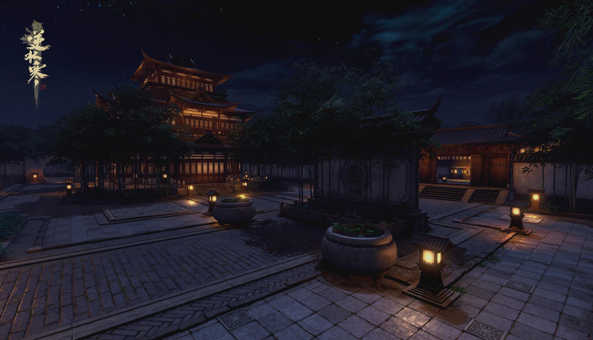 这夜色多么撩人!《逆水寒》最新实机截图放出_自媒体_新浪游戏_新浪网