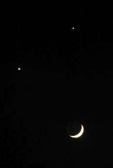 2015年的星月笑脸(金星,木星和月亮 各地可观测时间 对于华北(以北京