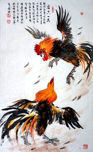 陈有杰喜迎元旦 《闻鸡起舞》作品赏析