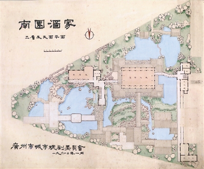 南园酒家设计图北园酒家泮溪酒家大洋网讯 1947年,一位名叫李文伯的
