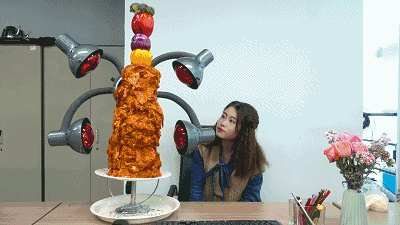 烫发机土耳其烤肉,你.想跟我做个头发吗?