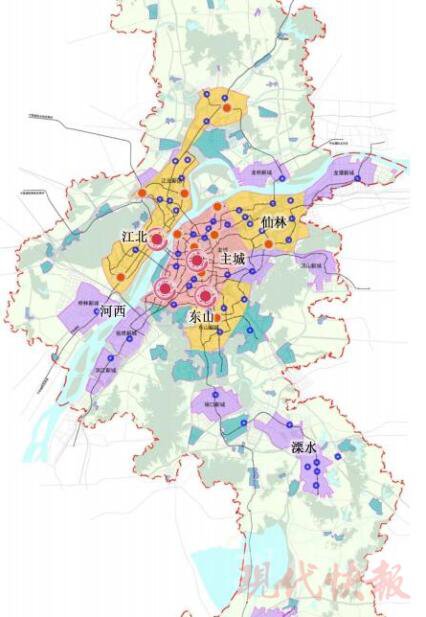 南京城市规划图高清图片