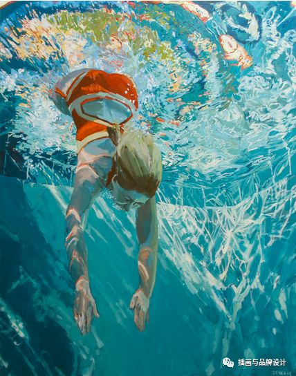 插画丨画出水中妹子的瞬间美人鱼也许就是这样吧