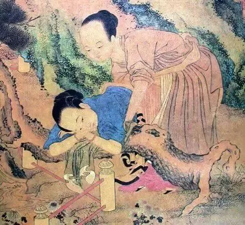 春宫图中的书法皇子帝后都在收藏