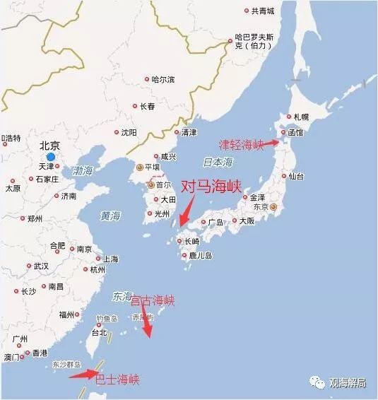 (4海峡示意图)