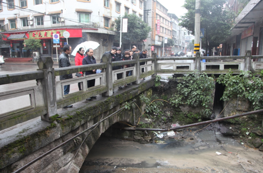 合川三汇镇人大代表视察场镇污染源治理工作