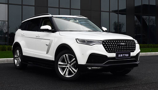 12月7日,众泰t700 2.0t 8at车型正式上市.