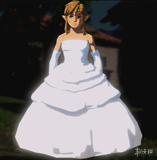 《塞尔达传说:荒野之息》玩家为林克定制婚纱 妖娆女装大佬