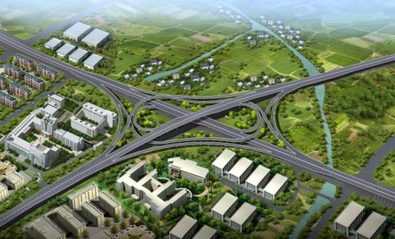 疏港公路跨运河大桥效果图