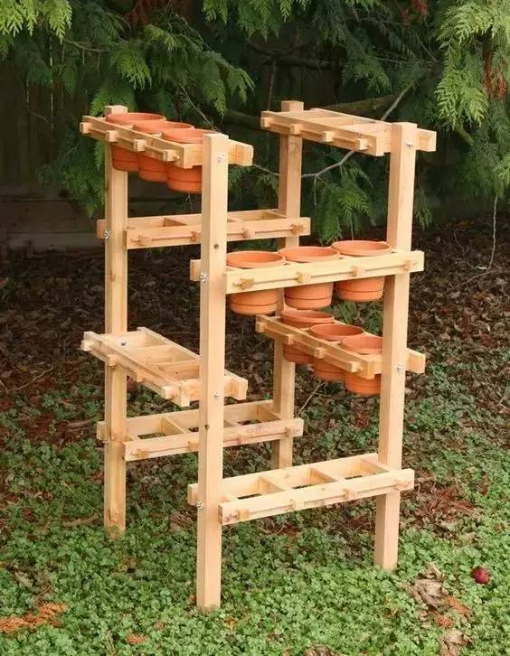 ▼ 买几个木条拉几根细线搭个架子,往阳台上大花盆里一插,随时去菜