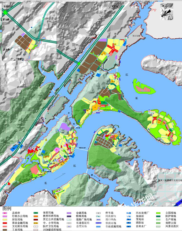 忠县城市土地利用规划图.重庆市规划局供图 华龙网发