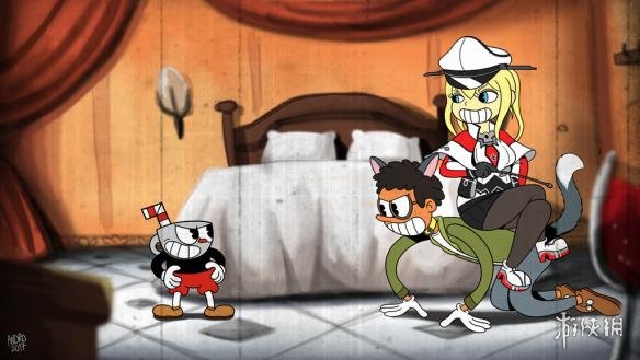 国外大神绘《茶杯头》风格艺术图 是画风奇怪的friends呢