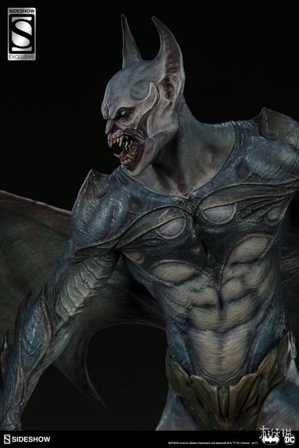 dc"哥谭梦魇"系列恶魔蝙蝠侠手办 脱下面具吓死人