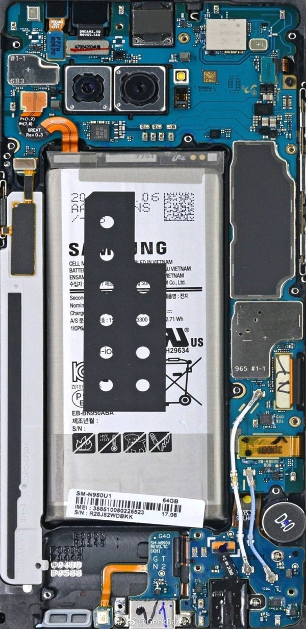 Iphone X 三星note 8内部做工对比 手机新浪网 Iphone X 三星note 8内部做工对比 手机新浪网