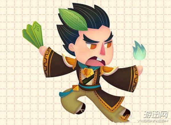 大神绘制q版王者荣耀峡谷达摩大叔变年轻小伙