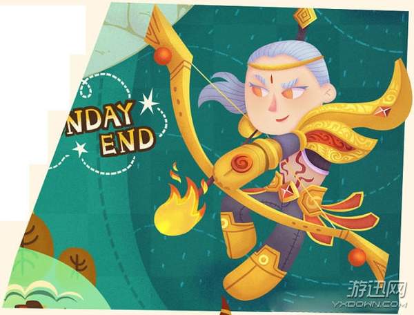 大神绘制q版王者荣耀峡谷达摩大叔变年轻小伙