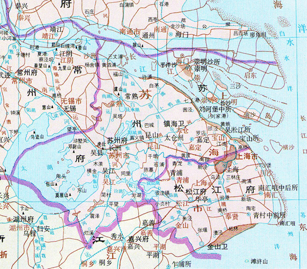 明苏州府松江府图清吴长洲元和三县图针对乡人这种抢名人的行为,作为