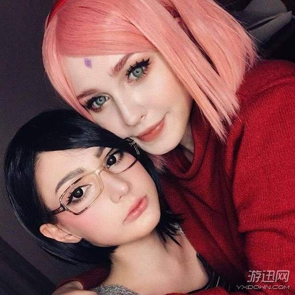 国外妹子cos火影忍者人气角色帅哥美女神还原