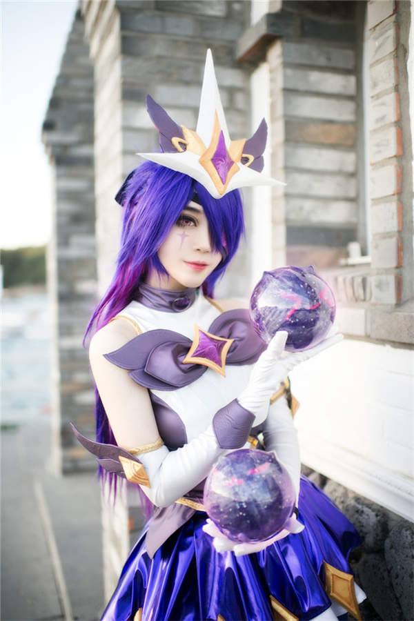 lol星之守护者系列cos阿狸冰肌雪肤清纯无敌