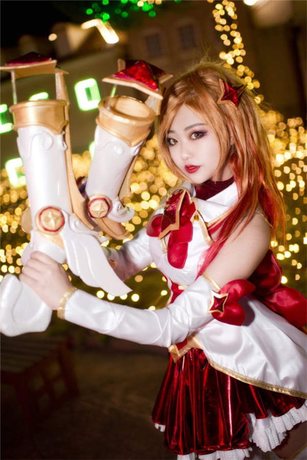 lol星之守护者系列cos阿狸冰肌雪肤清纯无敌