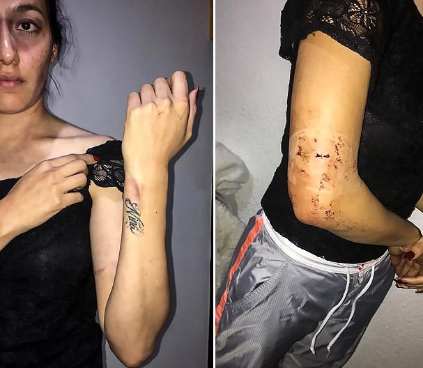 墨男子大街上欲绑架前女友遭路人英勇拦截