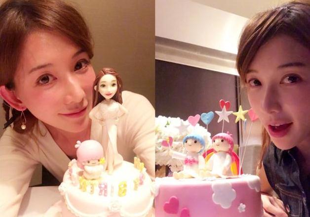 林志玲生日晒照与蛋糕合影知性大方笑容甜美