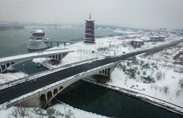 唯有银霜真国色,初雪时节动京城.