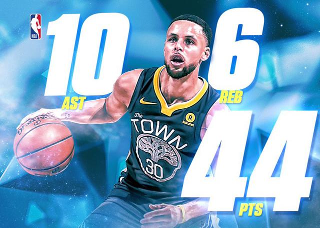 44分 再现logoshot 小里:库里一如从前神奇