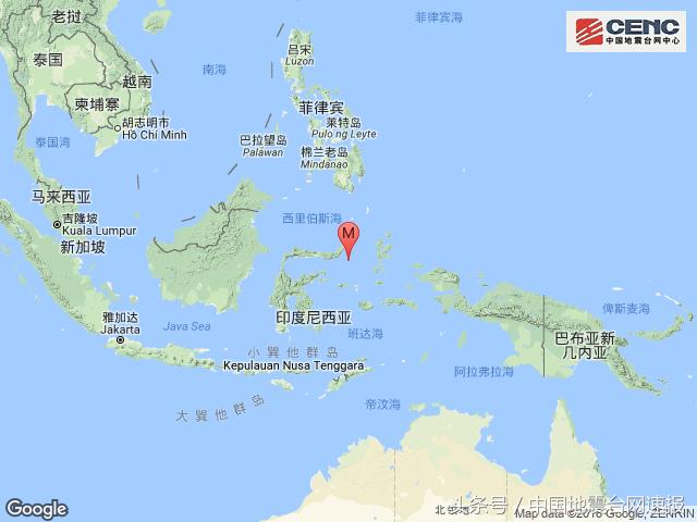印尼马鲁古海发生55级地震