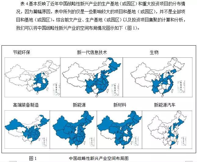 原创中国战略性新兴产业空间布局雏形分析