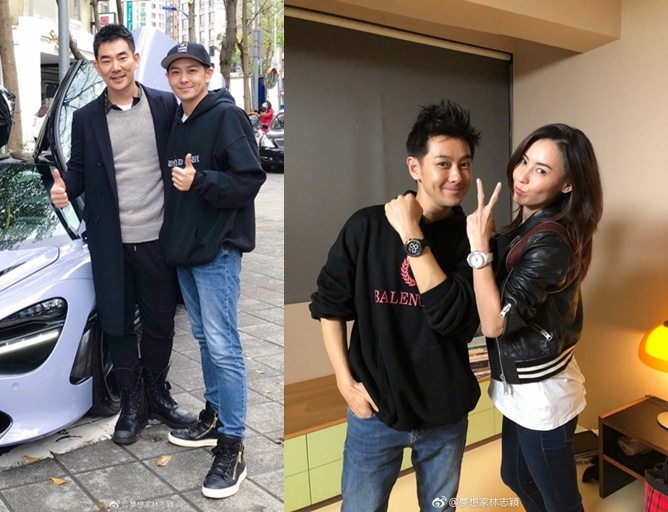 林志颖晒与张柏芝任贤齐合影 《星语心愿》cp合体