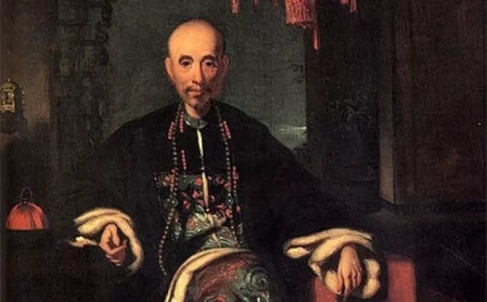 伍秉鉴油画肖像