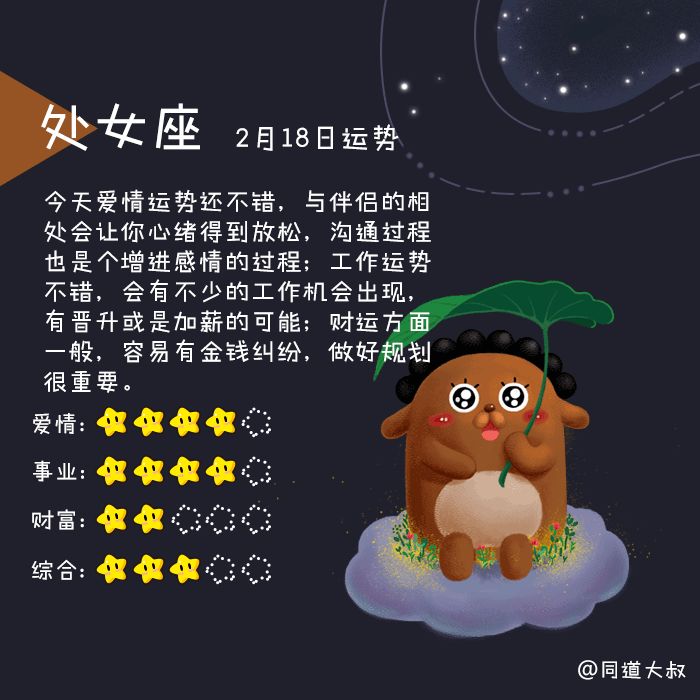 2月18日十二星座运势分析