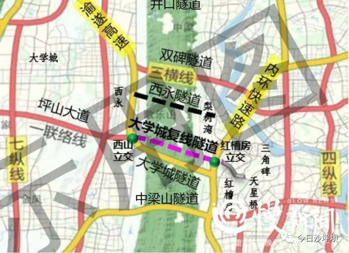 大学城复线隧道工程要开工啦