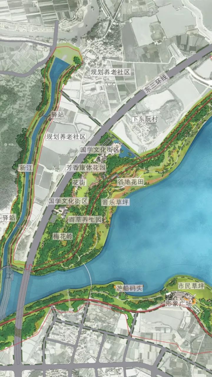 万达广场旁的诸暨"西湖"