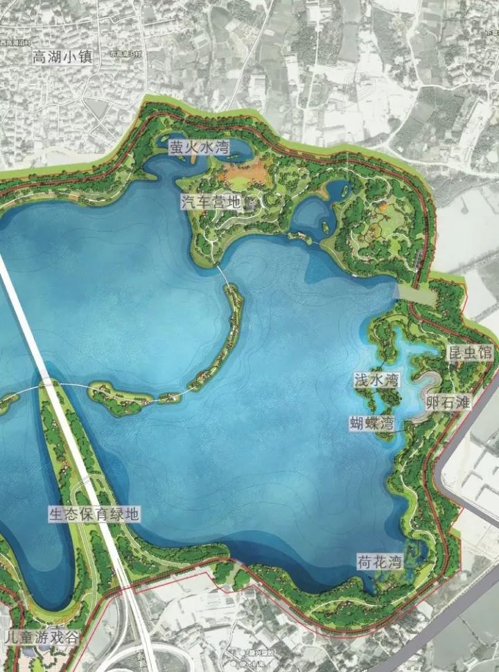 高湖湿地公园的设计图片