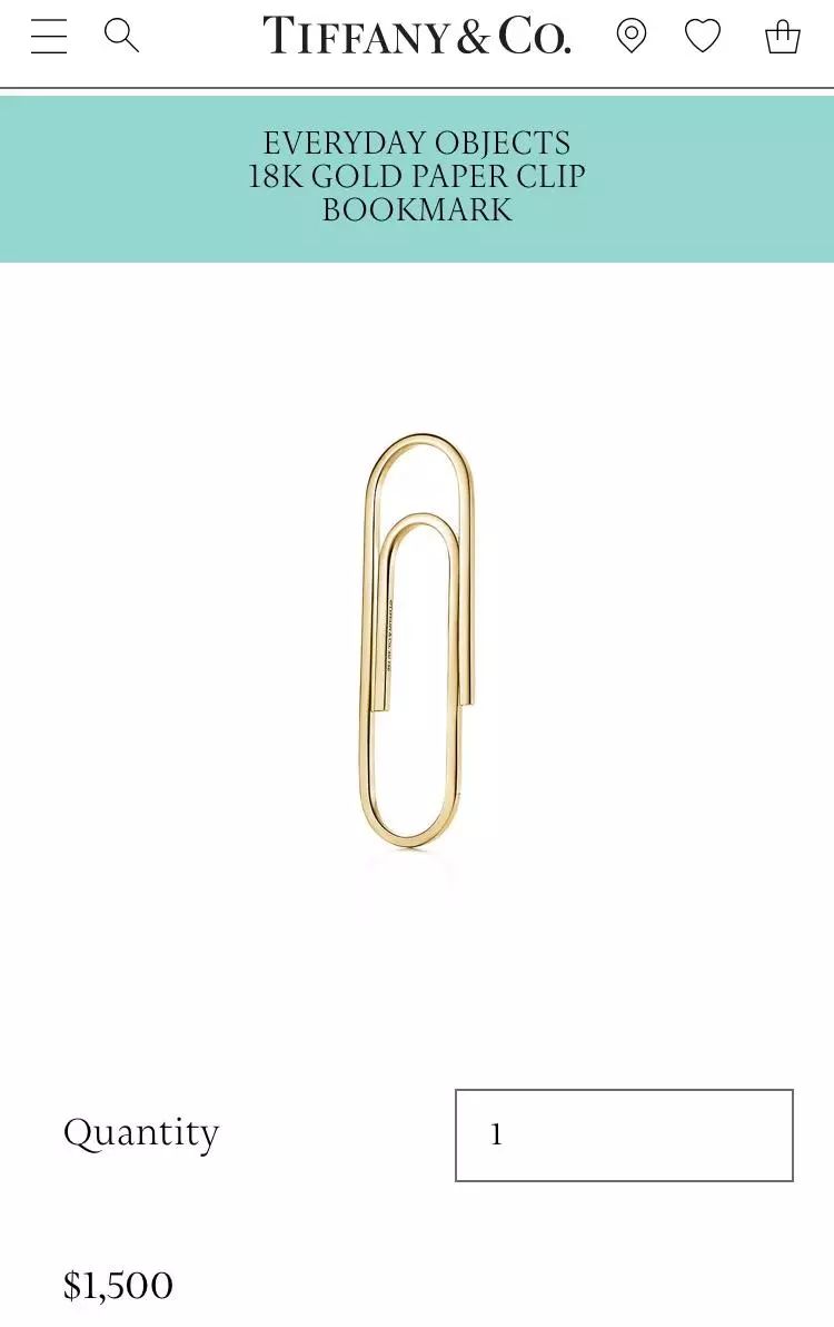 【天啊】1万元买tiffany回形针!这是要串项链戴起来吗?会刮到肉吗?