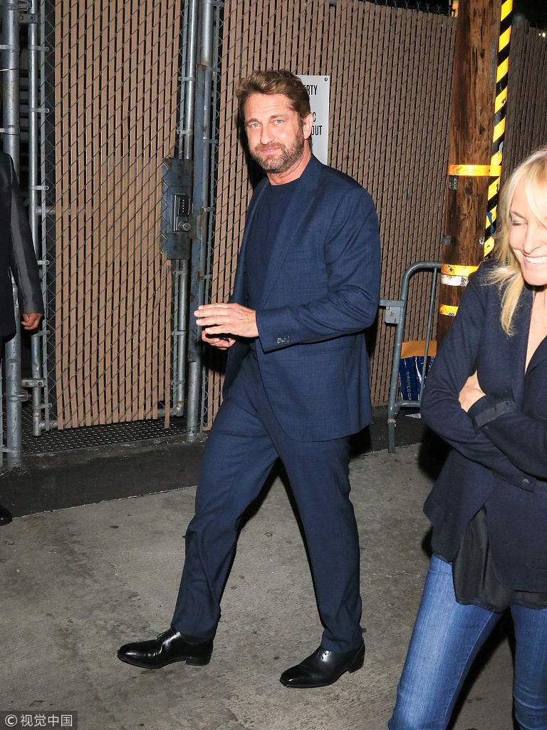 当地时间2018年1月15日,美国洛杉矶,杰拉德·巴特勒(gerard butler)