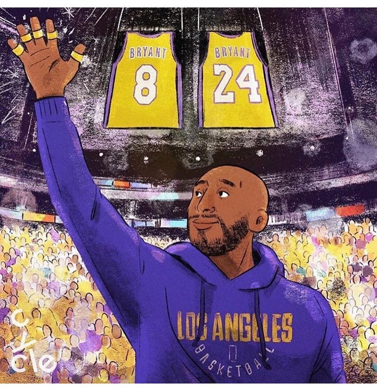 【感恩图报】:科比8号球衣和24号球衣正式退役